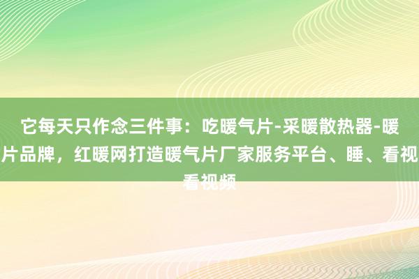 它每天只作念三件事：吃暖气片-采暖散热器-暖气片品牌，红暖网打造暖气片厂家服务平台、睡、看视频